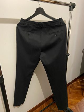 Pantalón recto negro Massimo Dutti mujer