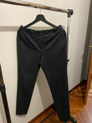 Pantalón recto negro Massimo Dutti mujer