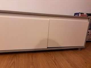 Mueble Salón Gris y Blanco 4 Puertas