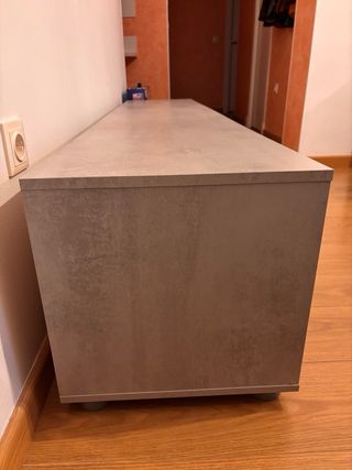 Mueble Salón Gris y Blanco 4 Puertas