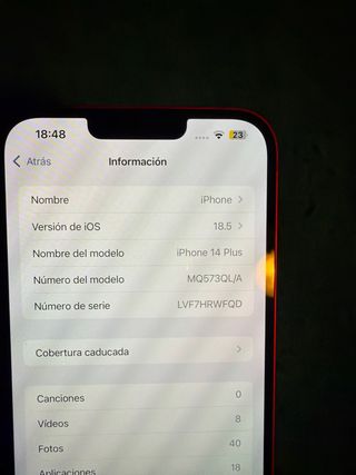 iPhone 14 Plus Rosso