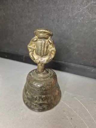 Campana Antigua Bronce Sello Heráldico