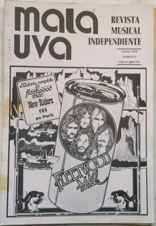 4 ejemplares del fanzine Mala Uva, revista musical