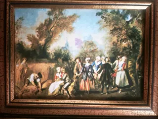 Pareja de Cuadros Clásicos - Escenas Campestres