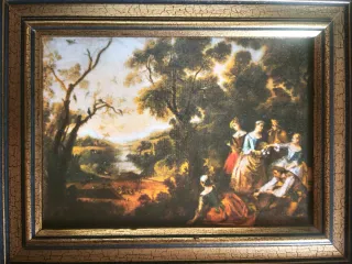 Pareja de Cuadros Clásicos - Escenas Campestres