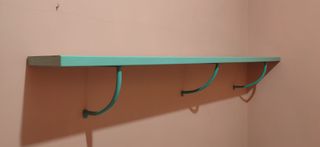 Escritorio madera y cristal