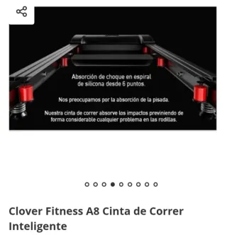 Cinta de Correr Inteligente Clover Fitness A8
