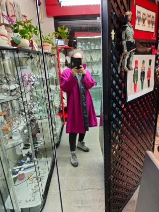 Splendido Cappotto Double Face Grigio/Rosa