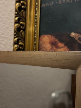 Espejo marco plateado madera