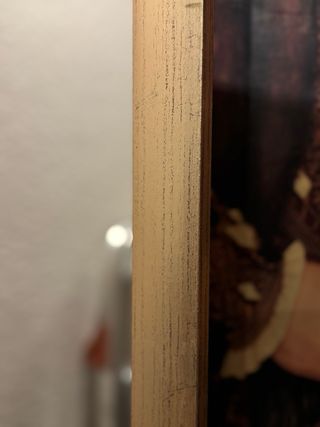 Espejo marco plateado madera