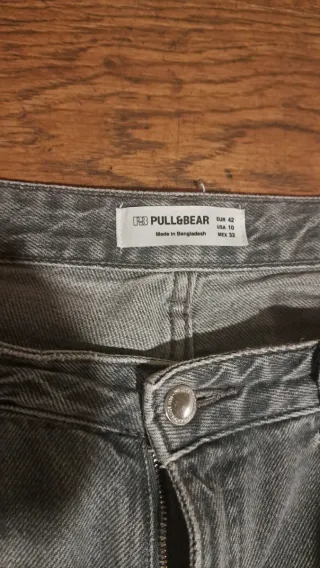 Pantalón baggy Pull&Bear gris