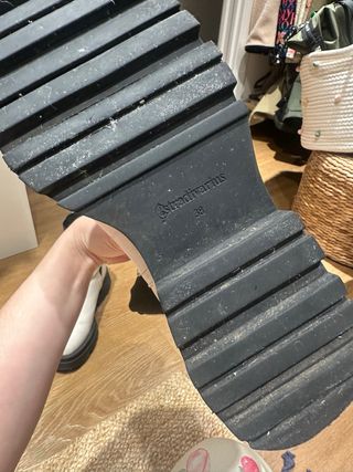 Botines Stradivarius blancos talla 38