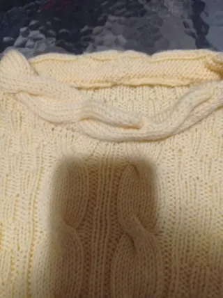 Maglione donna giallo fatto a mano vintage