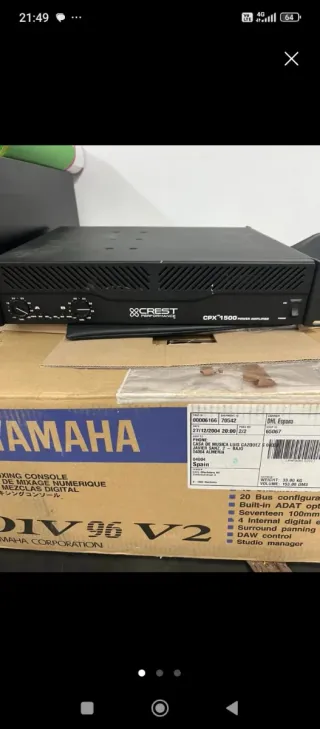 Crest Audio CPX 1500 Amplificador de Potencia