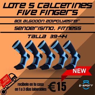5 PARES CALCETINES FIVE FINGERS 39/40/41/42/43/44