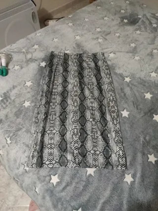 Gonna stampa pitone con spacco