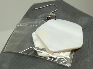 Pendientes Vintage Nácar Blanco Brillante