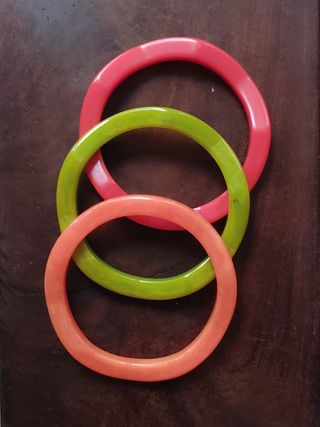 Conjunto 3 Pulseras Vintage Años 70