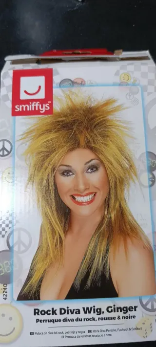 Peluca Rock Diva Smiffy's Ginger Talla Única