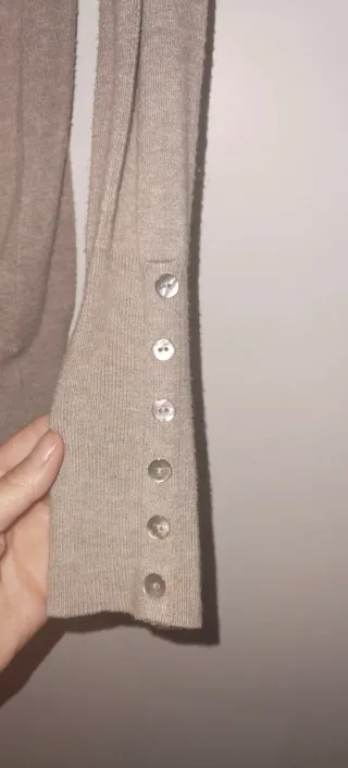 Chaqueta putno larga Zara beige Talla S