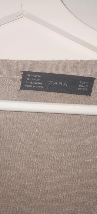 Chaqueta putno larga Zara beige Talla S