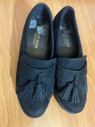 Zapatos de ante negro Alta Moda