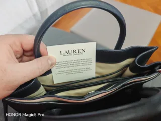Bolso Ralph Lauren Emery Azul Marino y Dorado