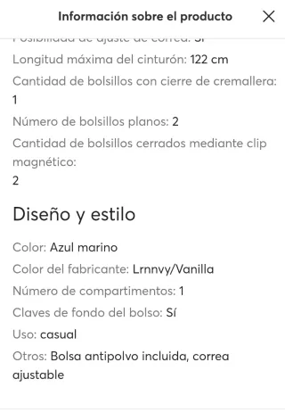 Bolso Ralph Lauren Emery Azul Marino y Dorado