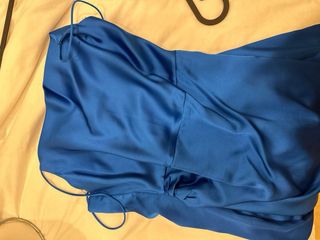 Vestido Zara Satén Azul