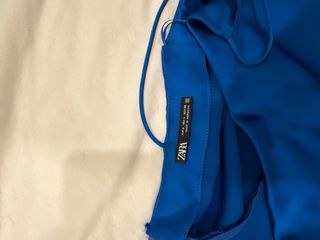 Vestido Zara Satén Azul