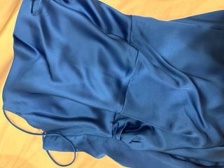 Vestido Zara Satén Azul