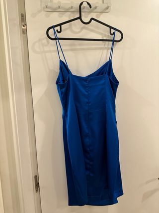 Vestido Zara Satén Azul
