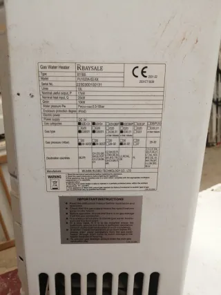 Calentador de agua a gas R BAYSALE