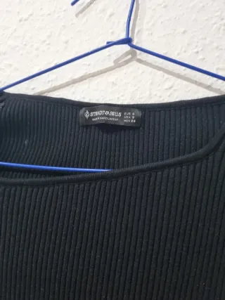 Top negro Stradivarius