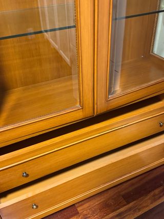 Vitrina de madera y cristal