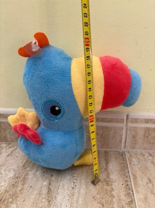 Peluche Loro Azul con Pico Multicolor