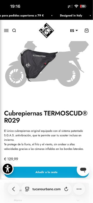 Manta moto Tucano Urbano R029