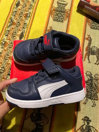 Scarpe Puma Bambino Blu Rosse