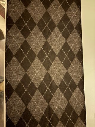 Bufanda gris estampado rombos