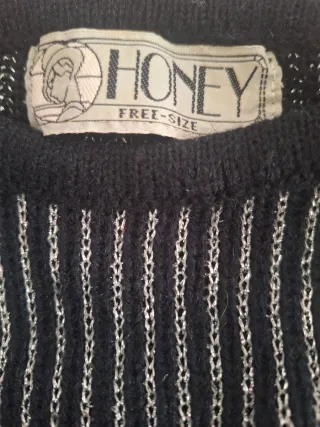 Jersey mujer negro y plata con brillos