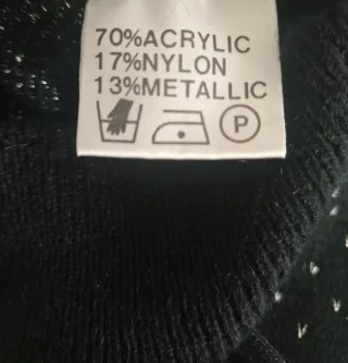 Jersey mujer negro y plata con brillos