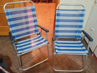 2 Sillas de Aluminio Plegables