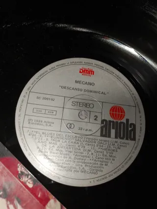 Vinilo Mecano Descanso Dominical.