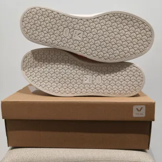 Sapatilhas Veja Campo 42 Branco Laranja