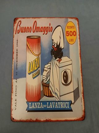 Insegna retrò Lanza per Lavatrici