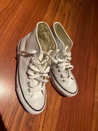 Converse Piel Blancas Plataforma