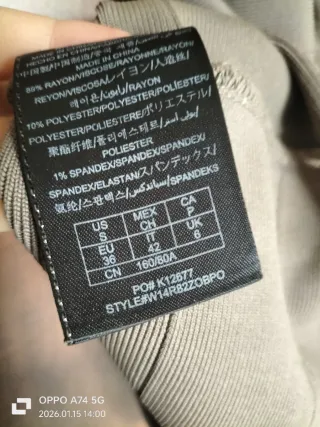 Guess Abito Aderente Paillettes Oro