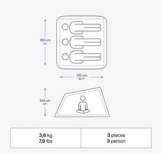 Tienda campaña Decathlon 3P 2seconds