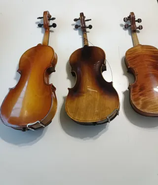 Lote 3 Violines 1/2 Flameado y Stradivarius Copy