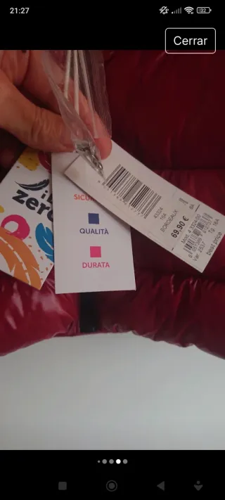 Chaqueta iDo niña rosa/roja T.XS